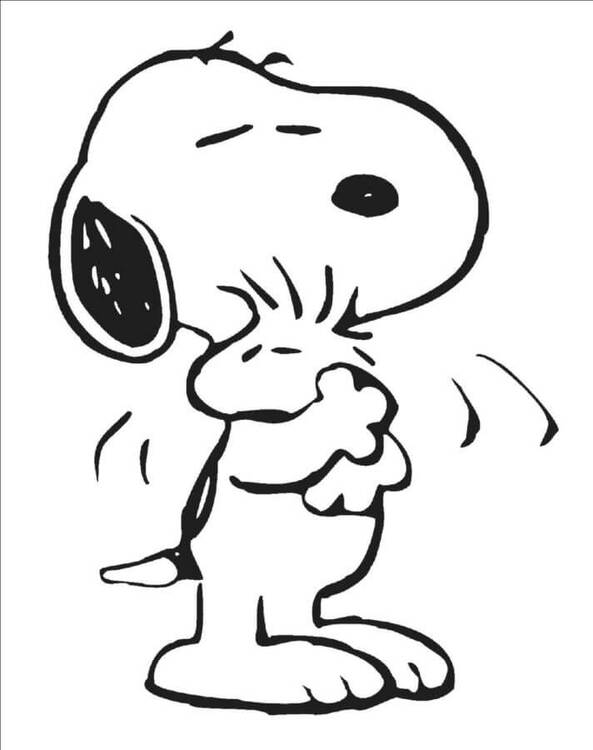 Zeichnung Snoopy Hugs Freund