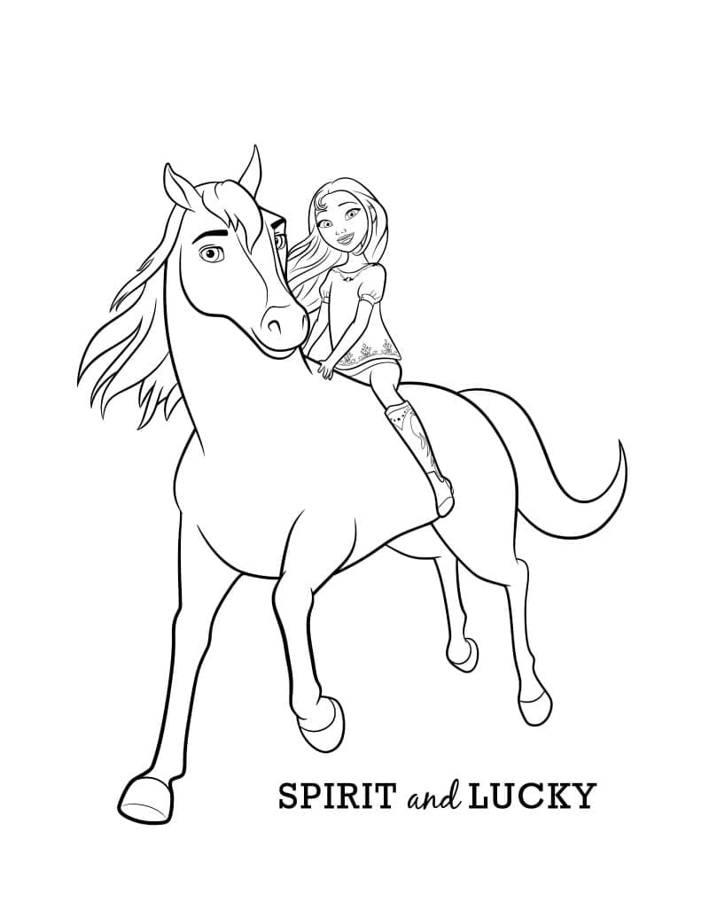 Zeichnung Spirit und Lucky Prescott