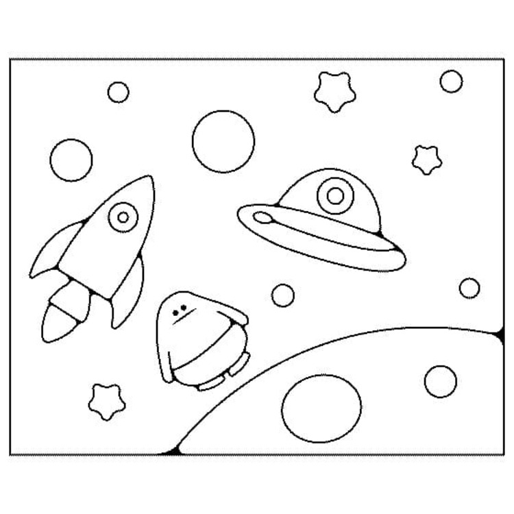 Zeichnung Weltraum grundsätzlich