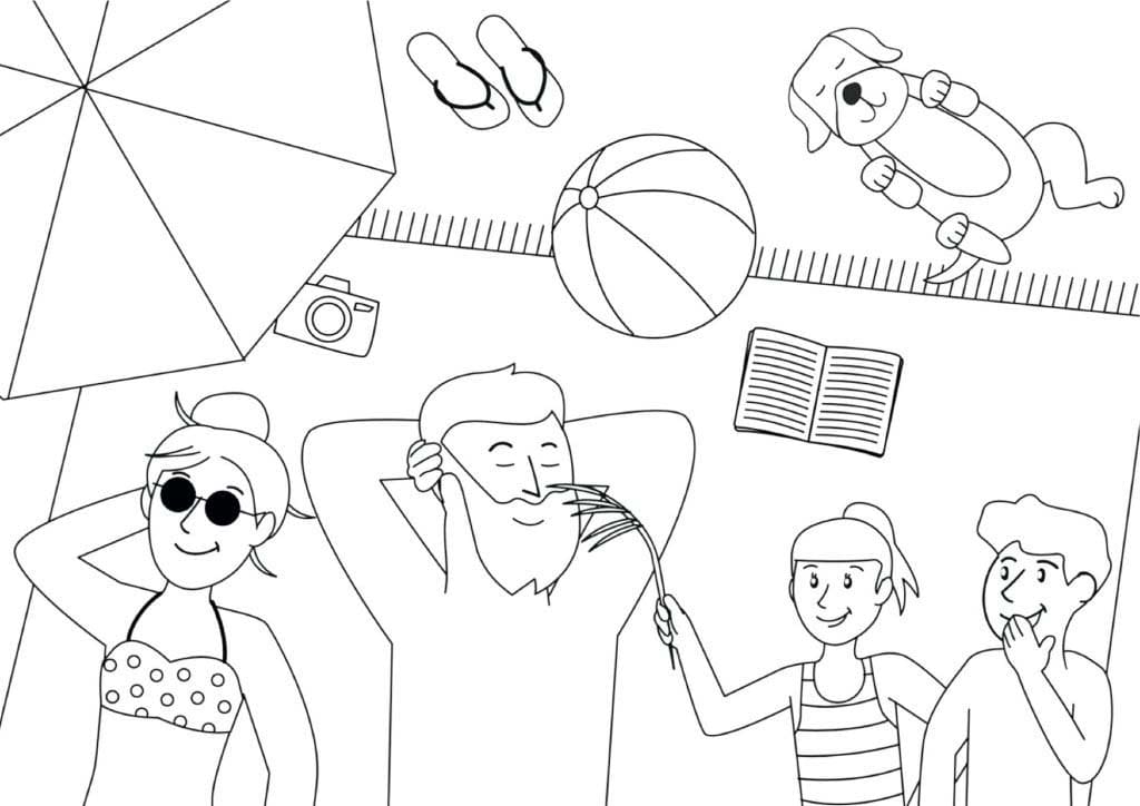 Coloriage Urlaub und Reisen