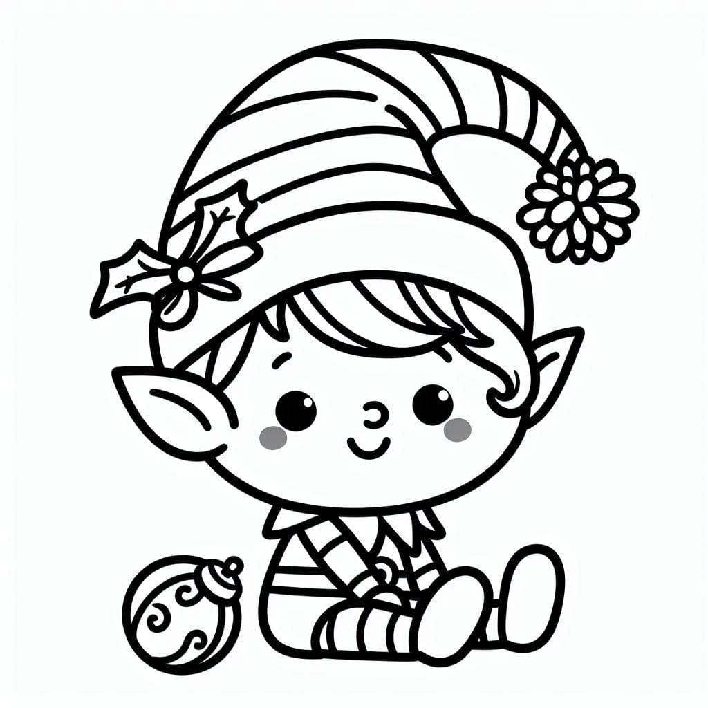 Weihnachtswichtel zum Ausdrucken für Kinder zeichnen