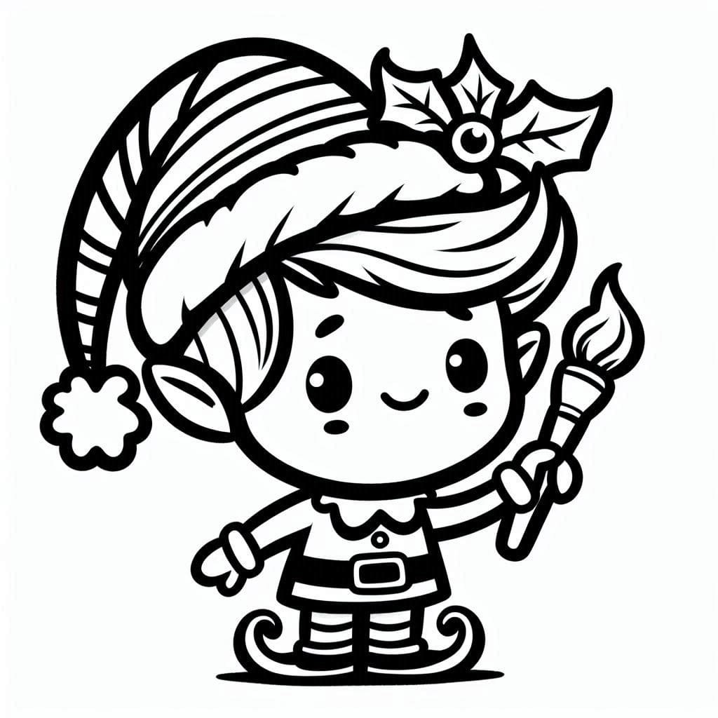 Weihnachtswichtel zum Ausdrucken zeichnen