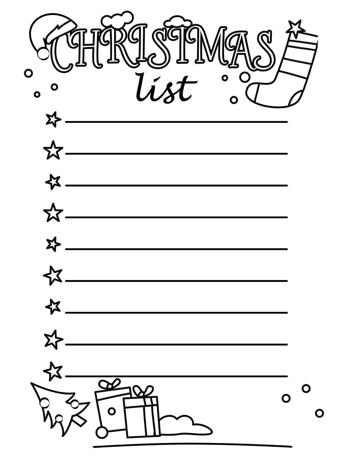 Wunschzettel kostenlos druckbar