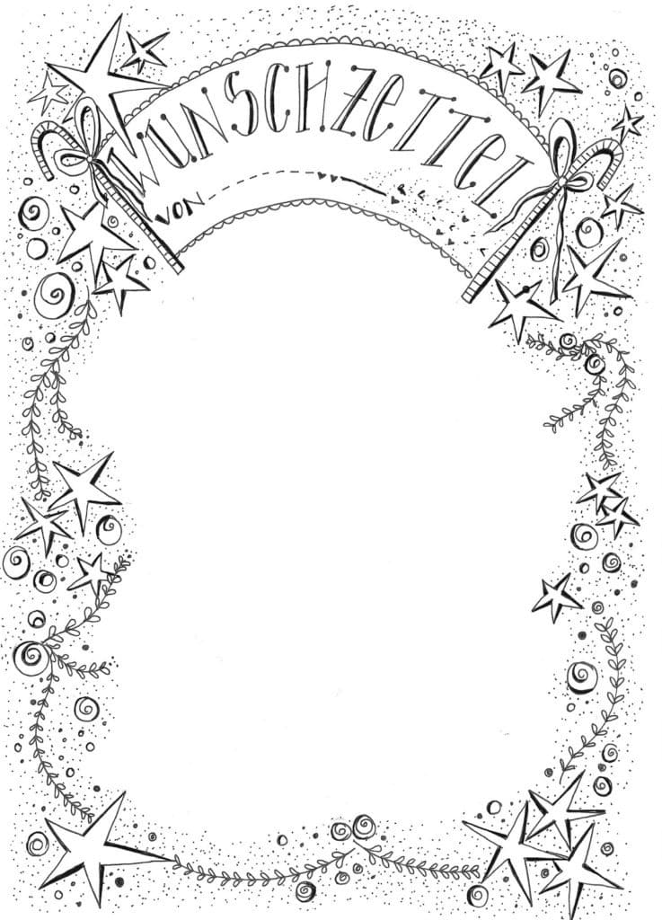 Wunschzettel zum Ausdrucken für Kinder