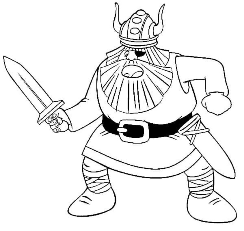 Zeichne Wickie Halvar