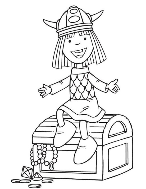 Zeichne Wickie und den Schatz