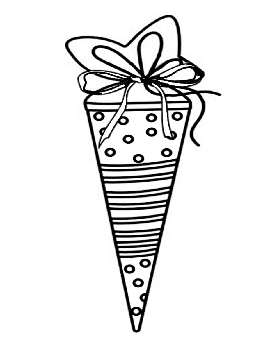 Zeichnen Schultüte basisch