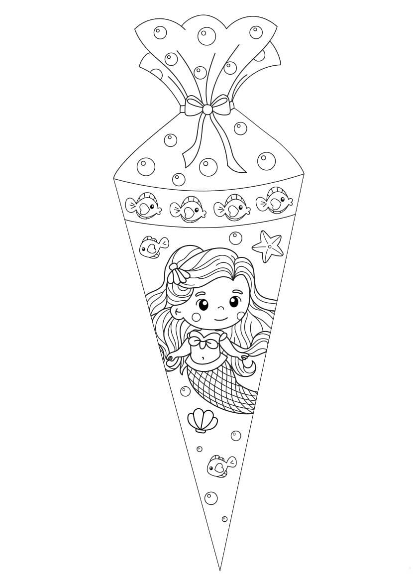 Zeichnen Schultüte bei Kindern