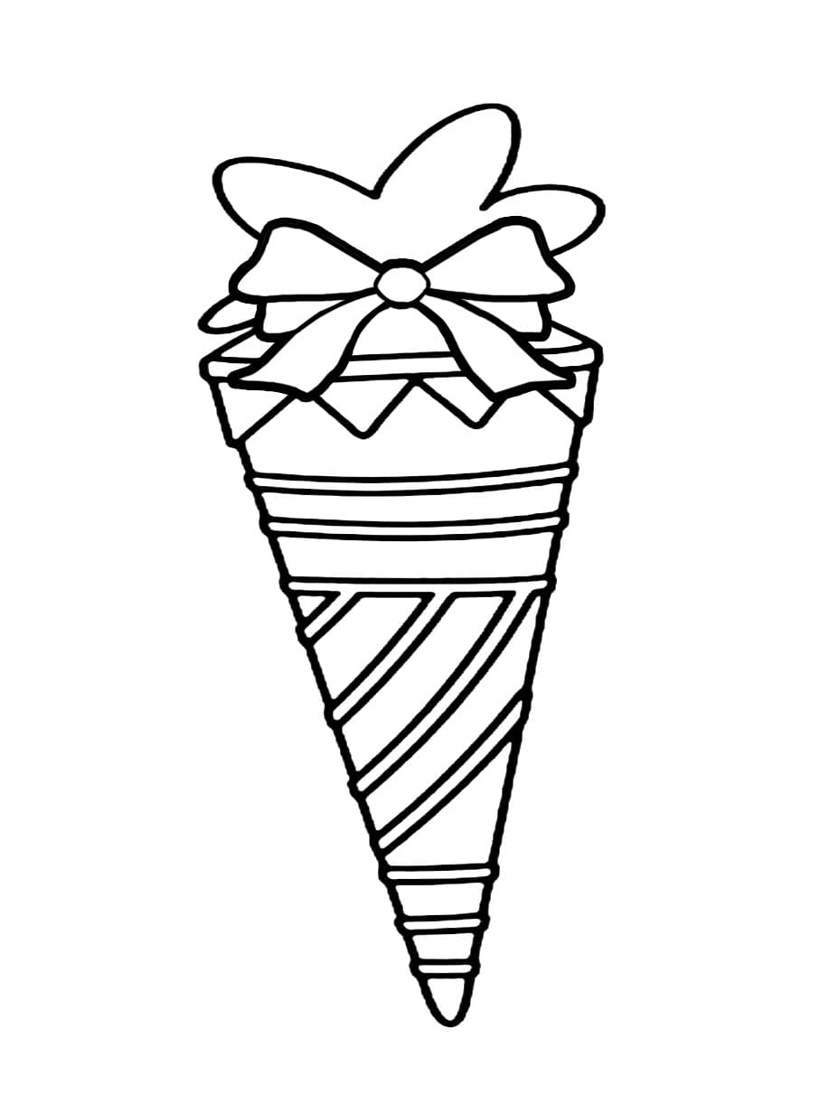 Zeichnen Schultüte einfach