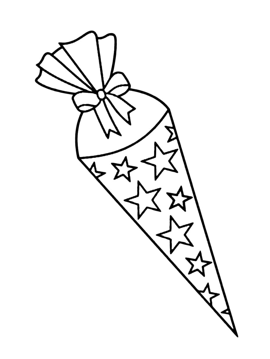 Zeichnen Schultüte kostenlos für Kinder