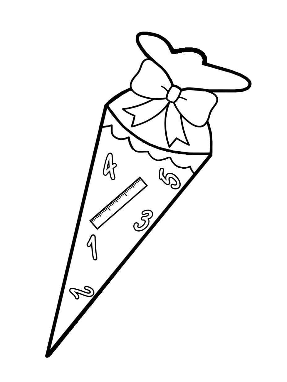 Zeichnen Schultüte schlicht