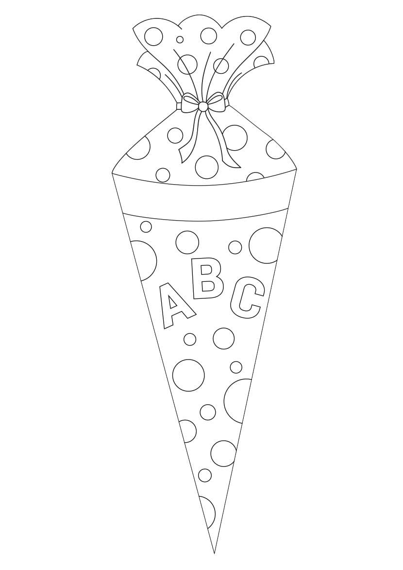 Zeichnen Schultüte schlicht bei Kindern