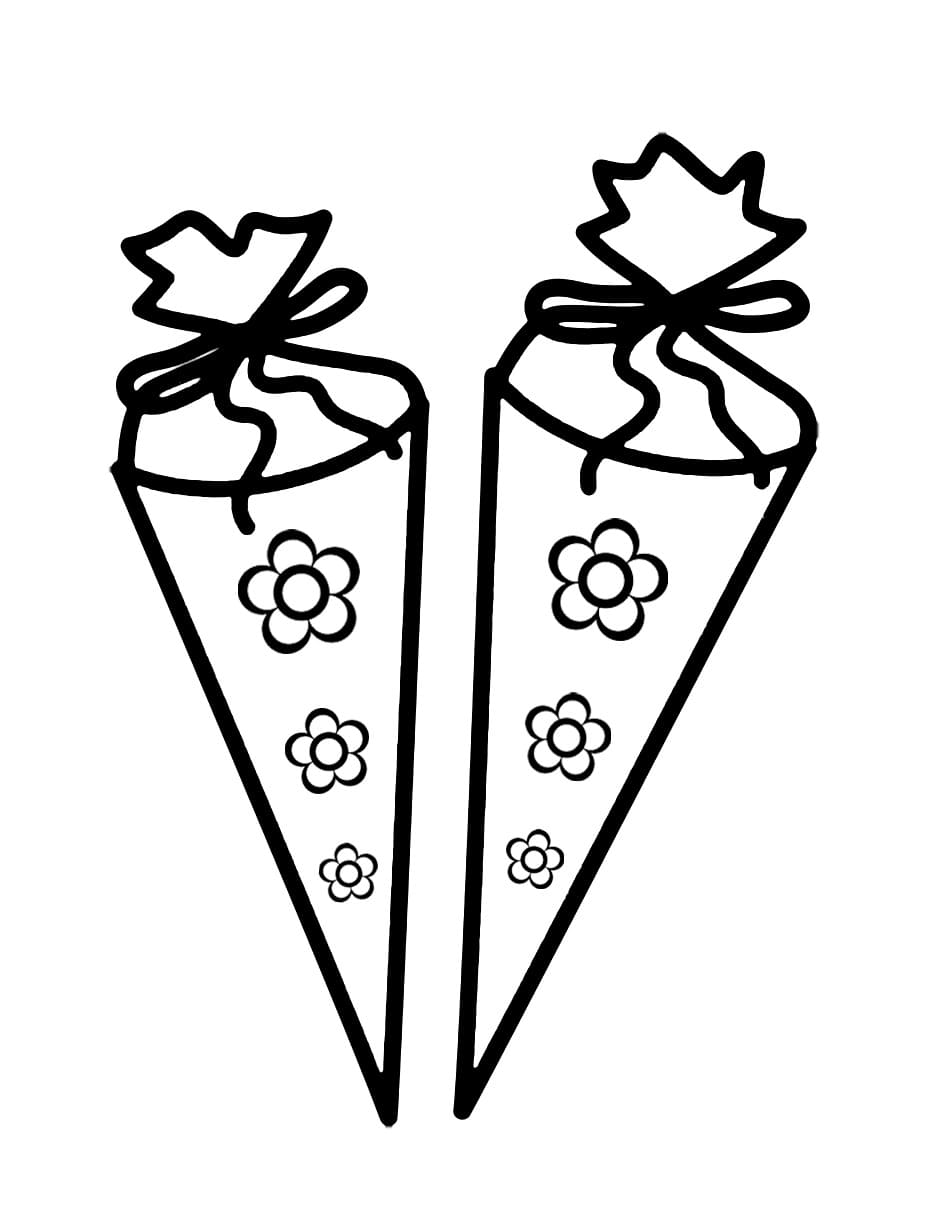 Zeichnen Schultüte zum Ausdrucken