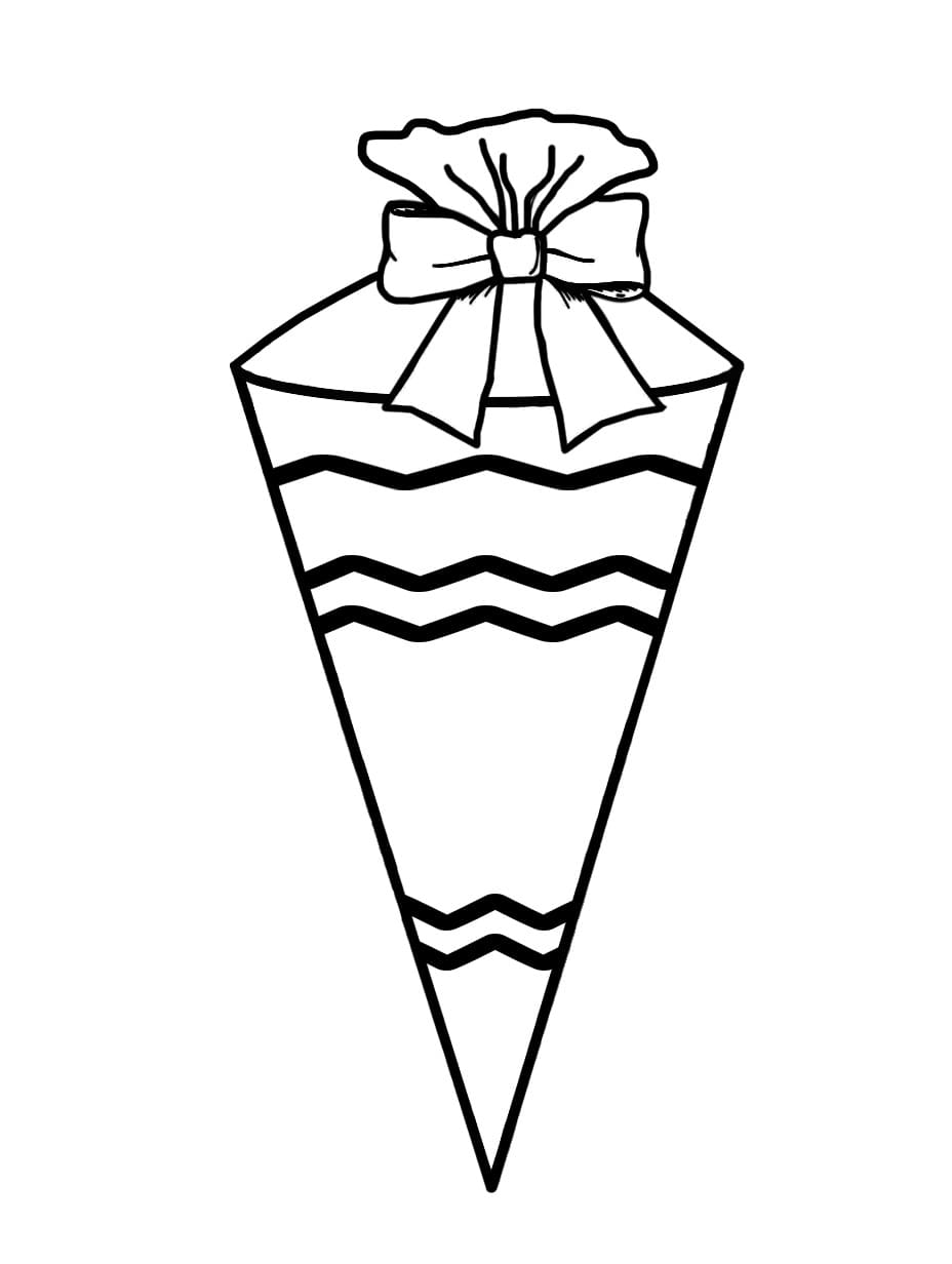 Zeichnen Schultüte zum Ausdrucken für Kinder