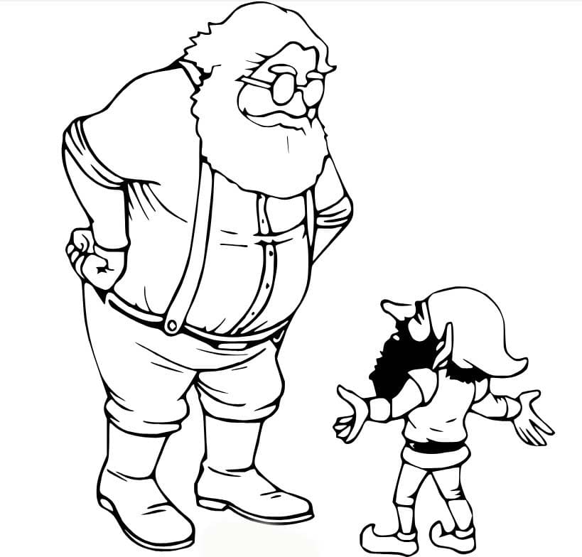 Zeichnen Weihnachtswichtel kostenlos