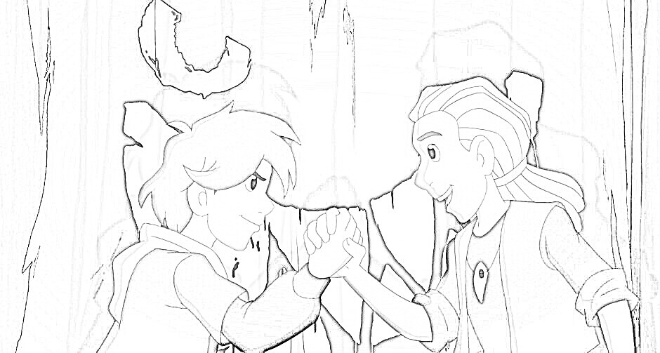 Zeichnen Wilde Kerle schlicht