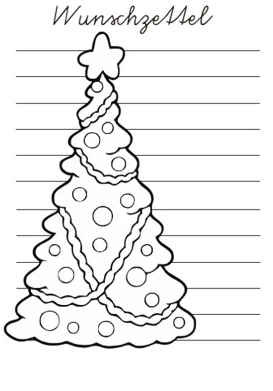 Zeichnen Wunschzettel druckbar