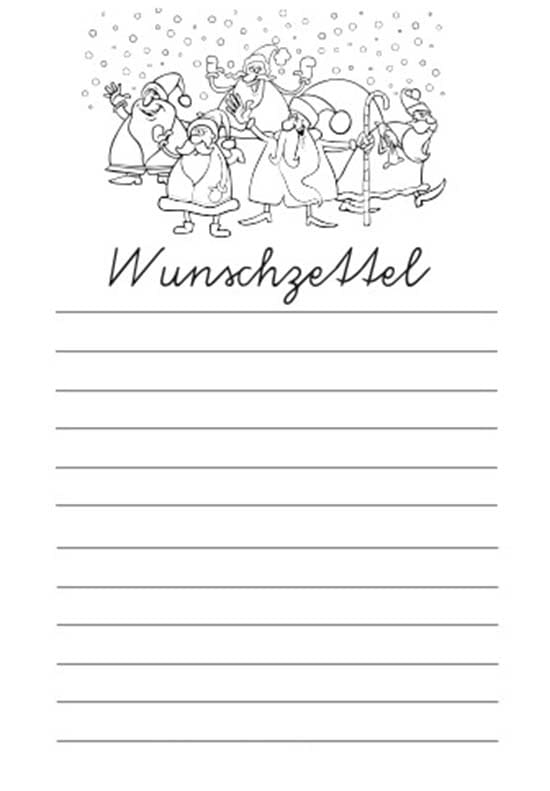 Zeichnen Wunschzettel einfach