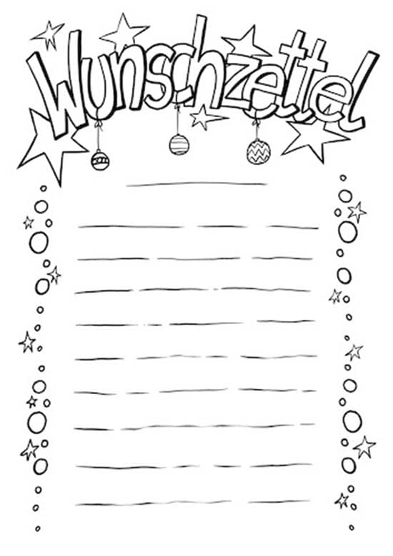 Zeichnen Wunschzettel für Kinder