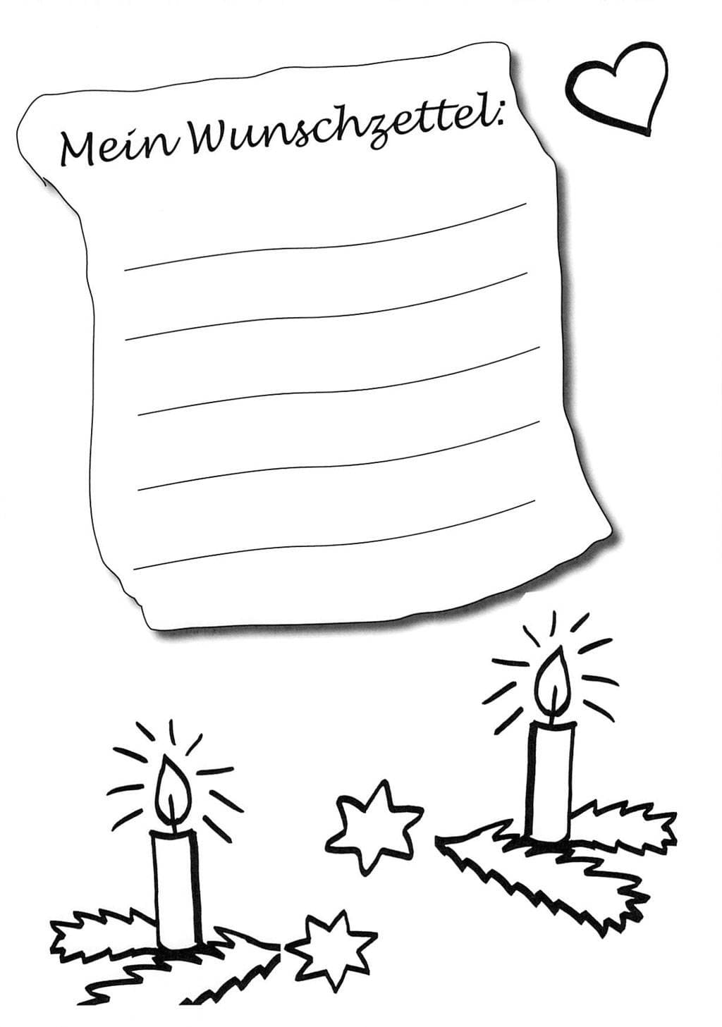 Zeichnen Wunschzettel leicht