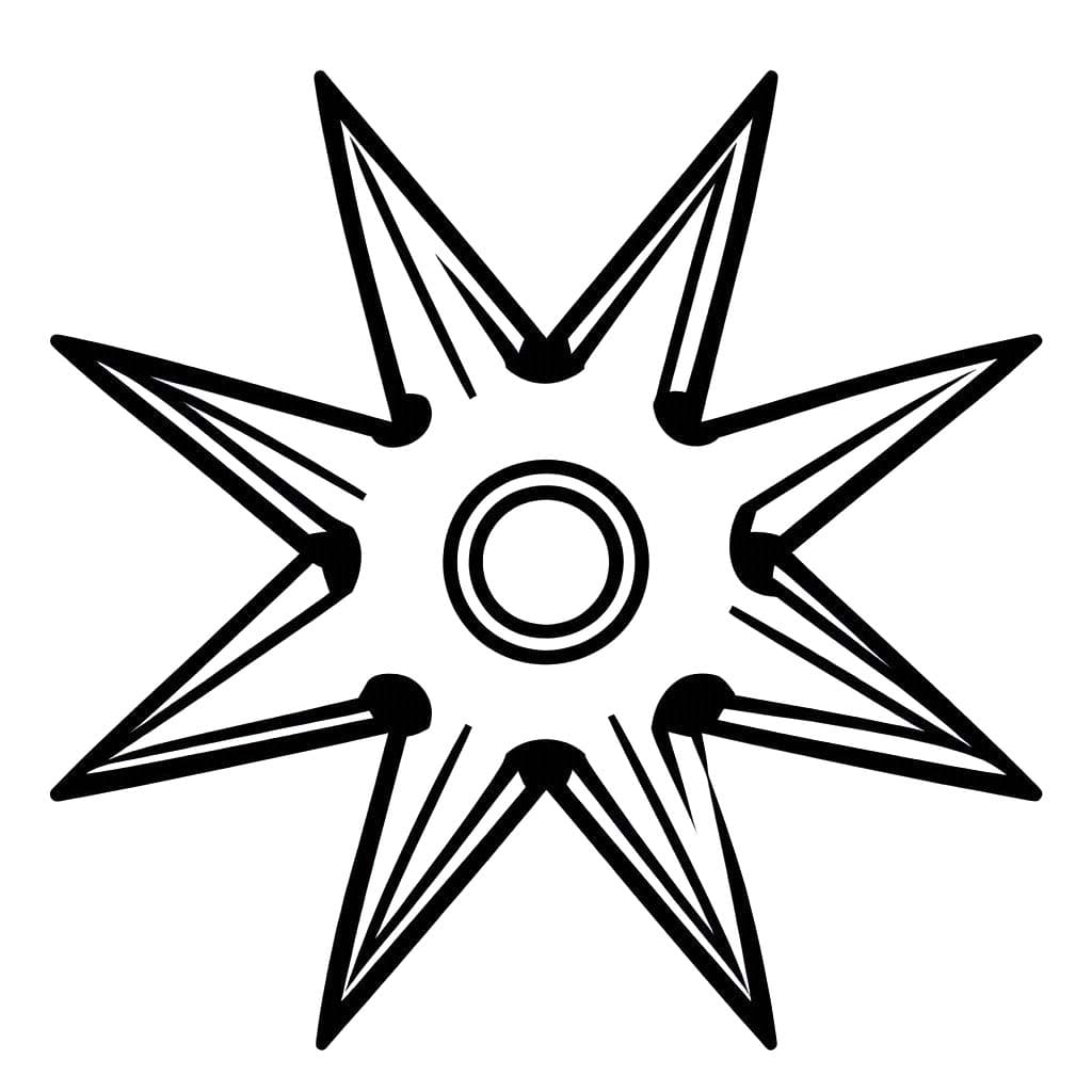 Zeichnen Wurfsterne basisch