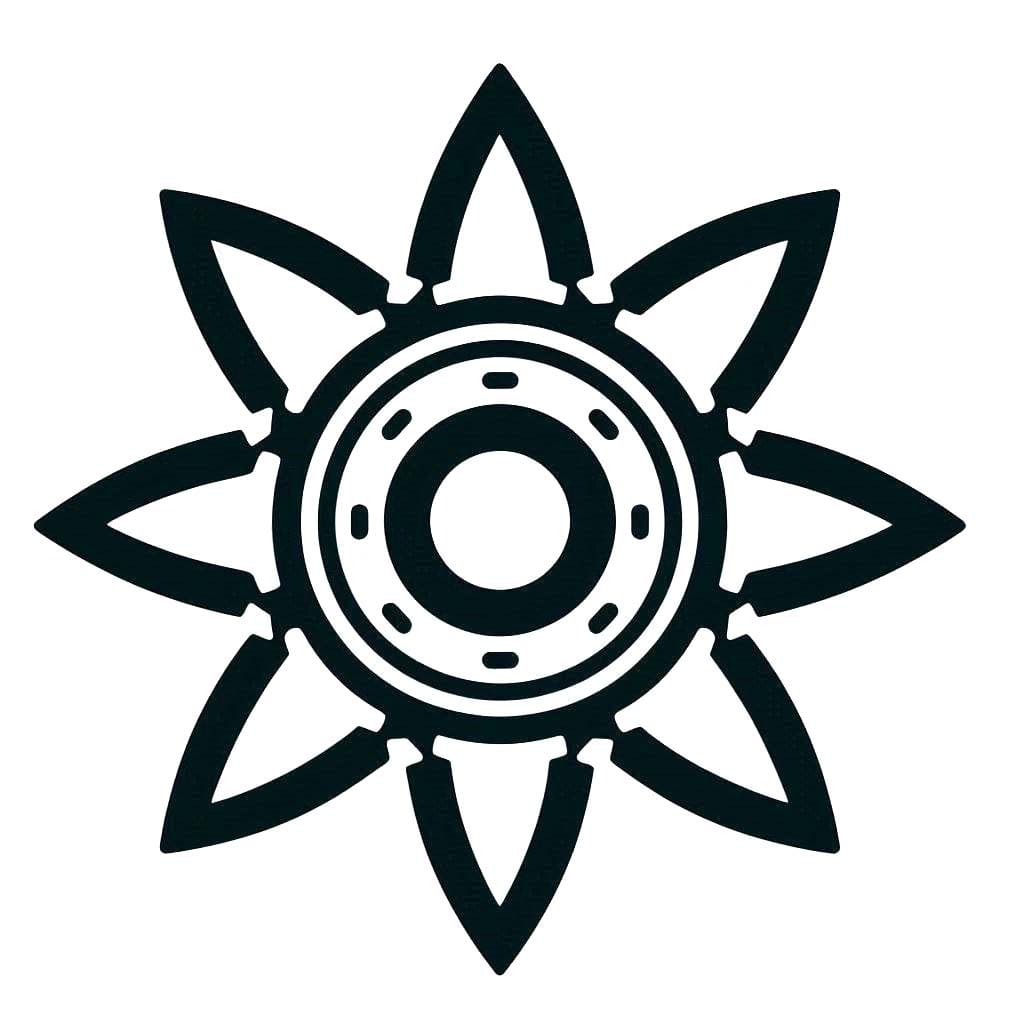 Zeichnen Wurfsterne kostenlos für Kinder