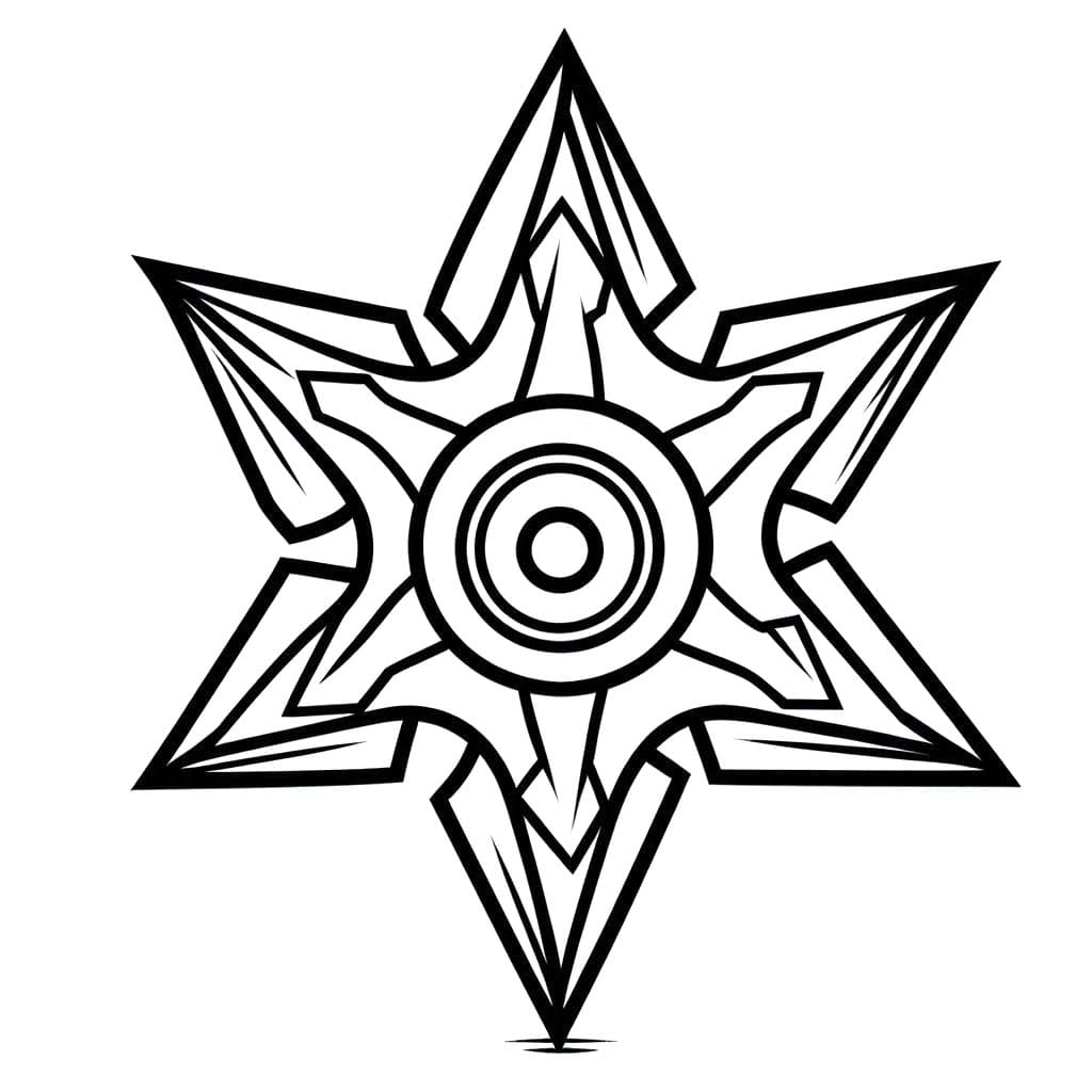 Zeichnen Wurfsterne schlicht