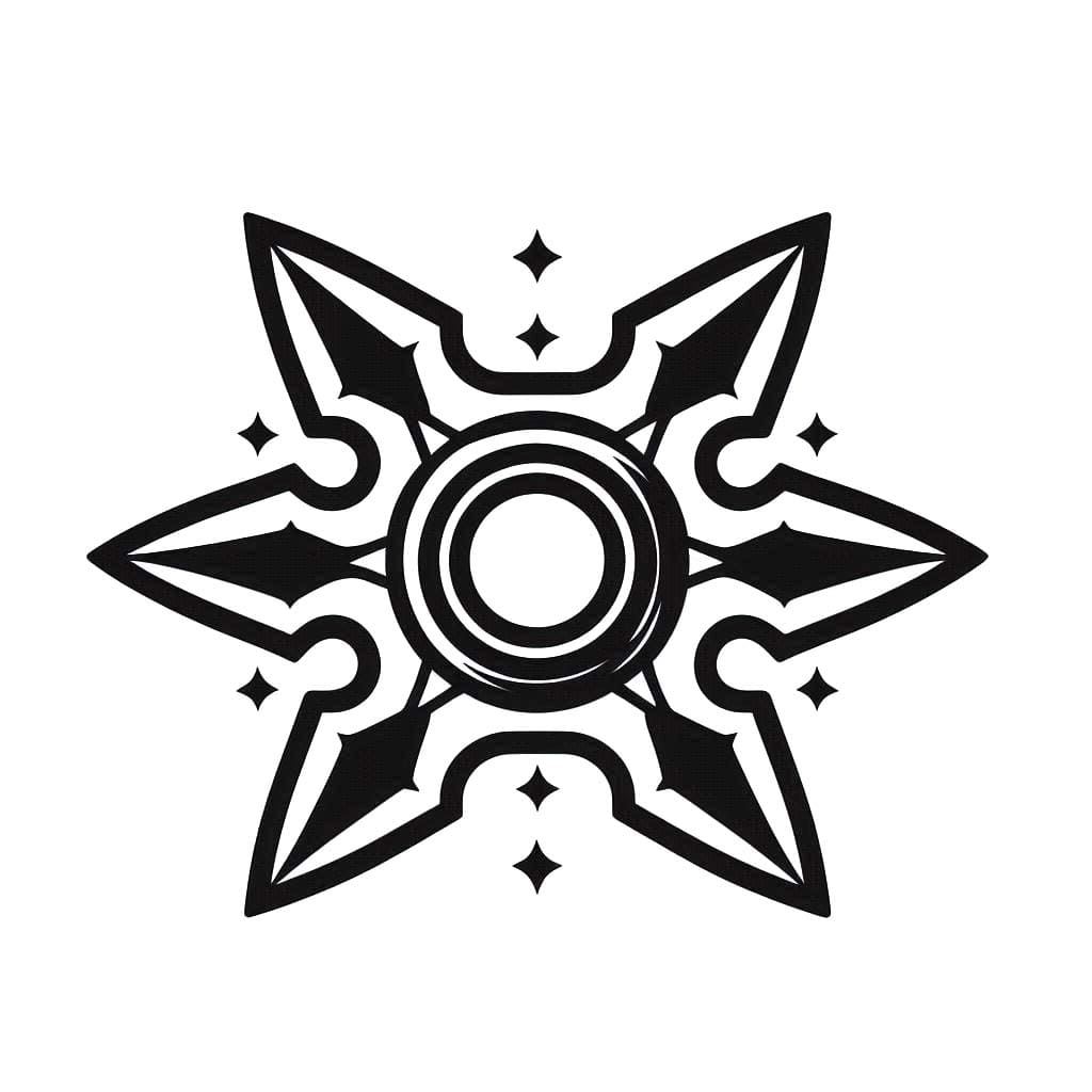 Zeichnen Wurfsterne zum Ausdrucken