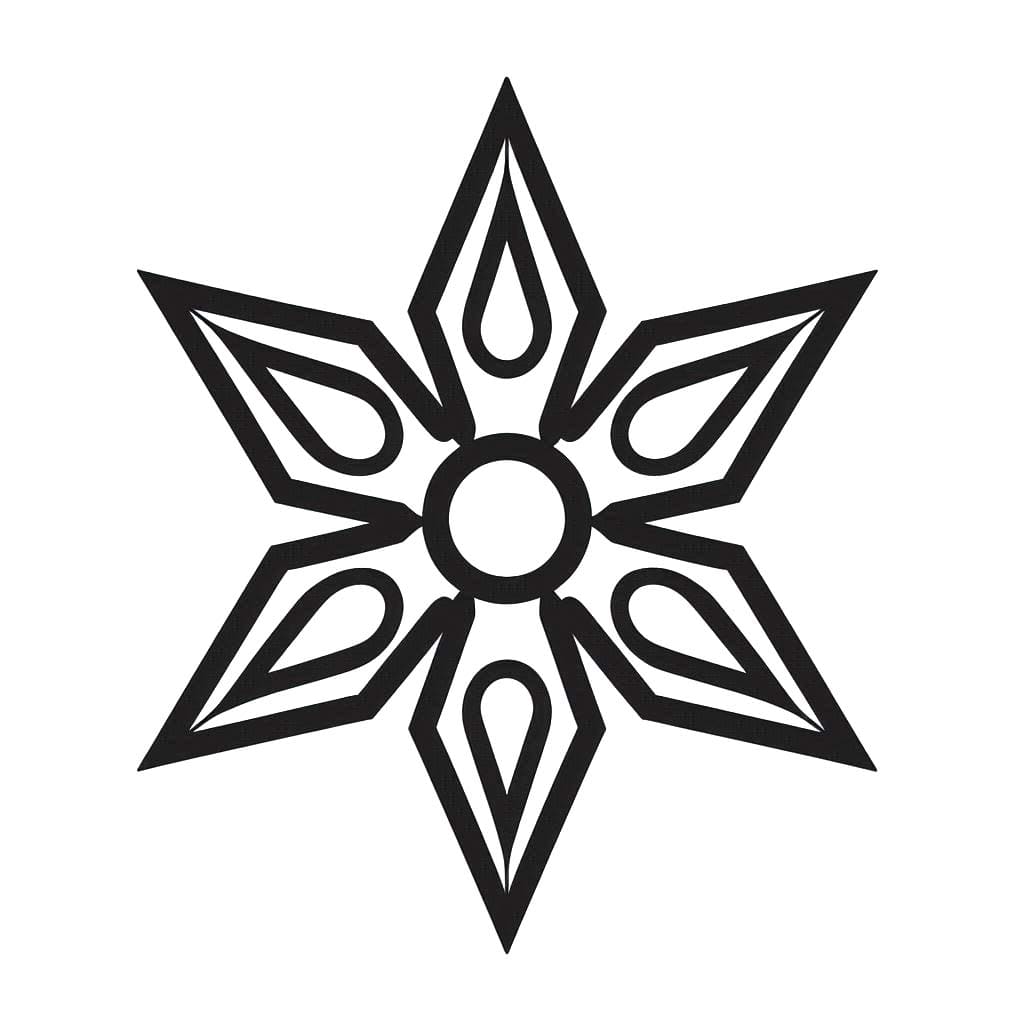 Zeichnen Wurfsterne zum Ausdrucken für Kinder