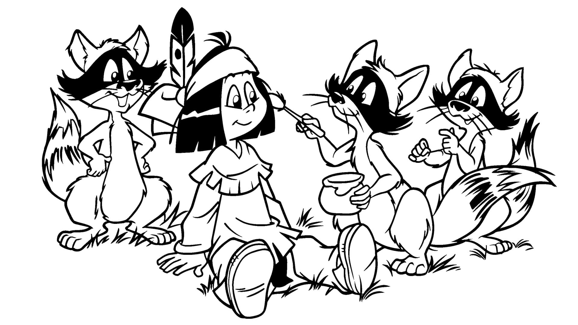 Zeichnen Yakari kostenlos für Kinder