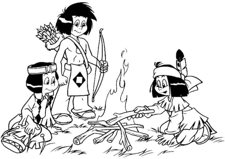 Zeichnen Yakari zum Ausdrucken