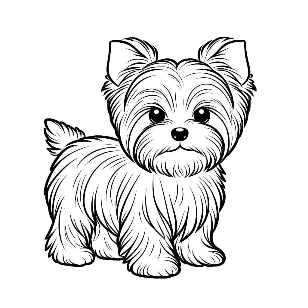 Zeichnen Yorkshire Terrier 6