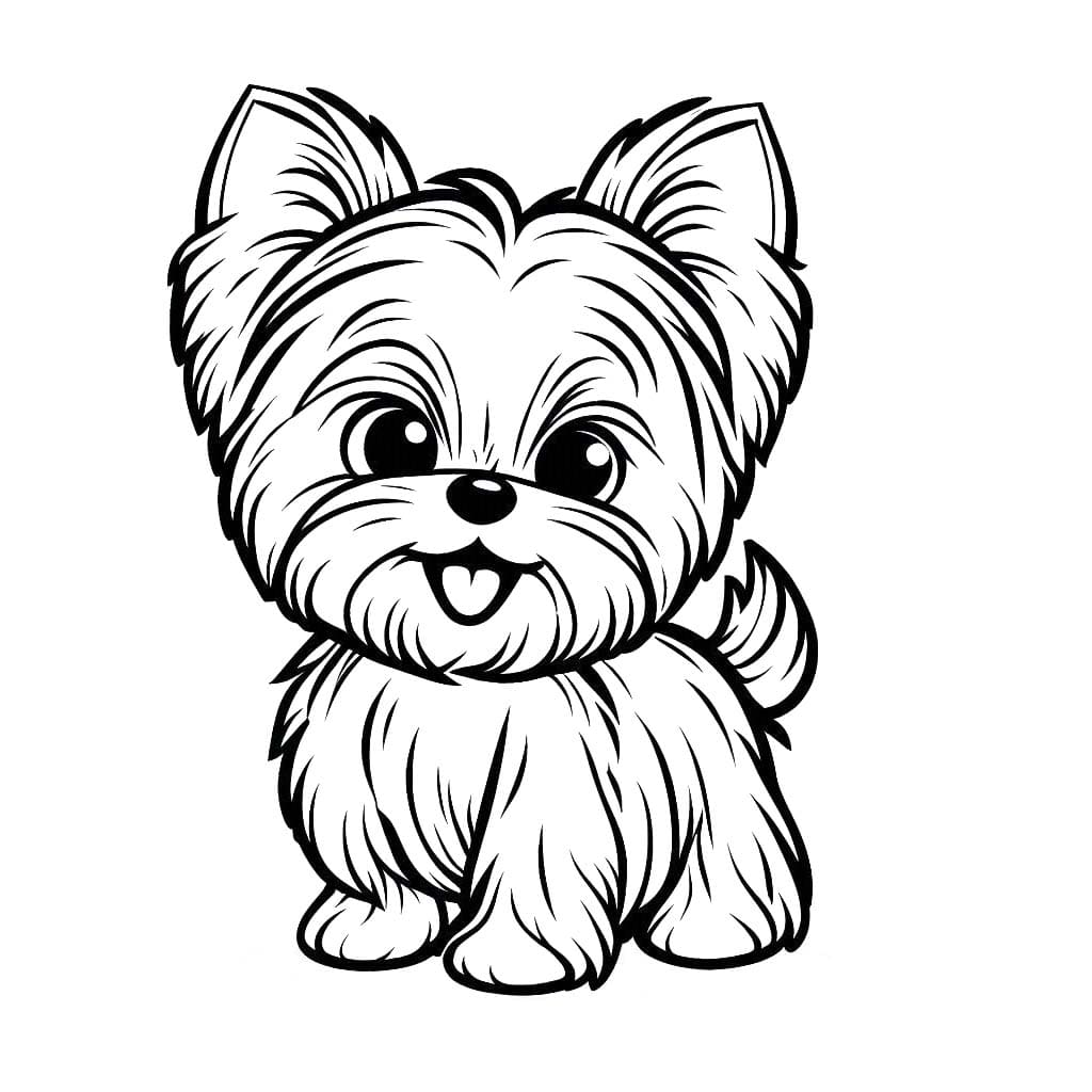 Zeichnen Yorkshire Terrier kostenlos druckbar