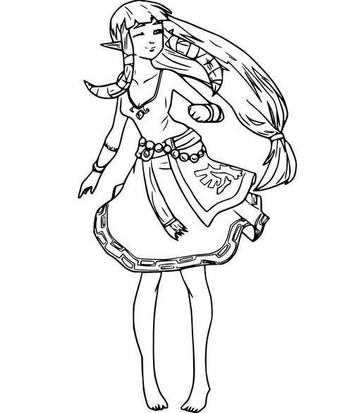 Zeichnen Zelda kostenlos für Kinder