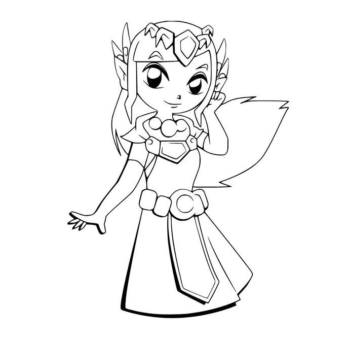 Zeichnen Zelda schlicht