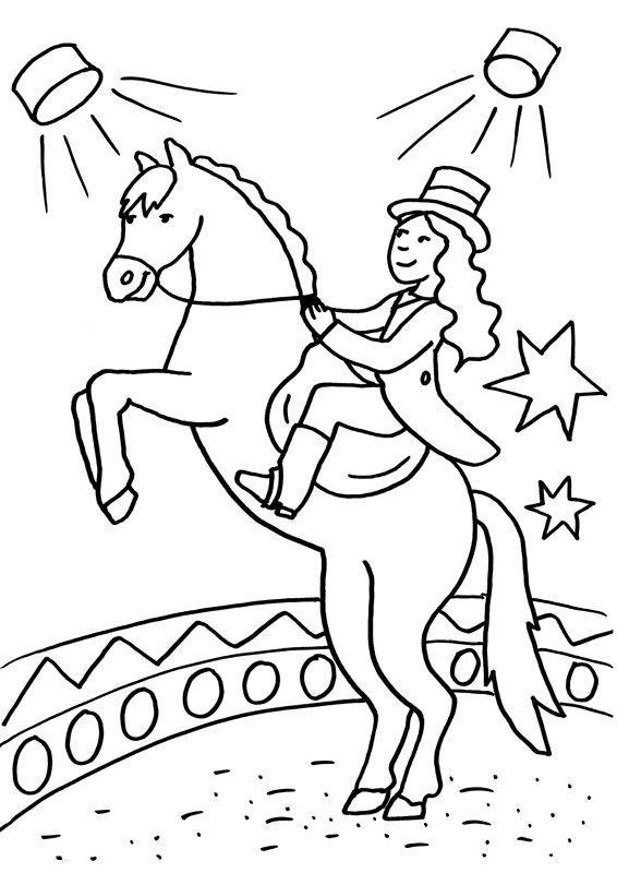 Zeichnen Zirkuspferde kostenlos