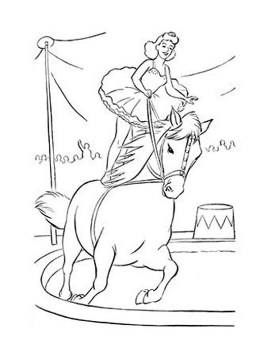 Zeichnen Zirkuspferde schlicht