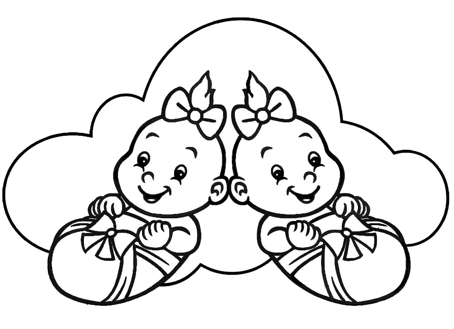 Zwillinge ausmalbilder