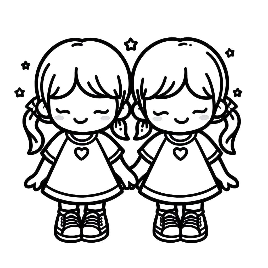 Zeichnen Zwillinge basisch