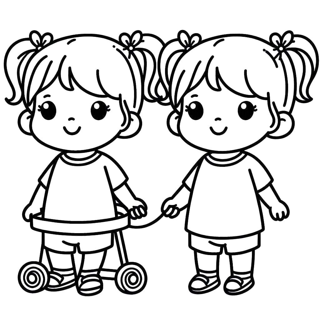 Zeichnen Zwillinge Niedlich