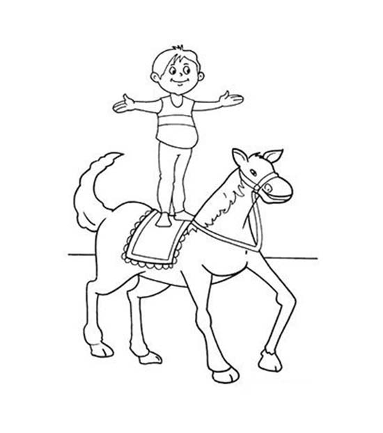 Zirkuspferde druckbar