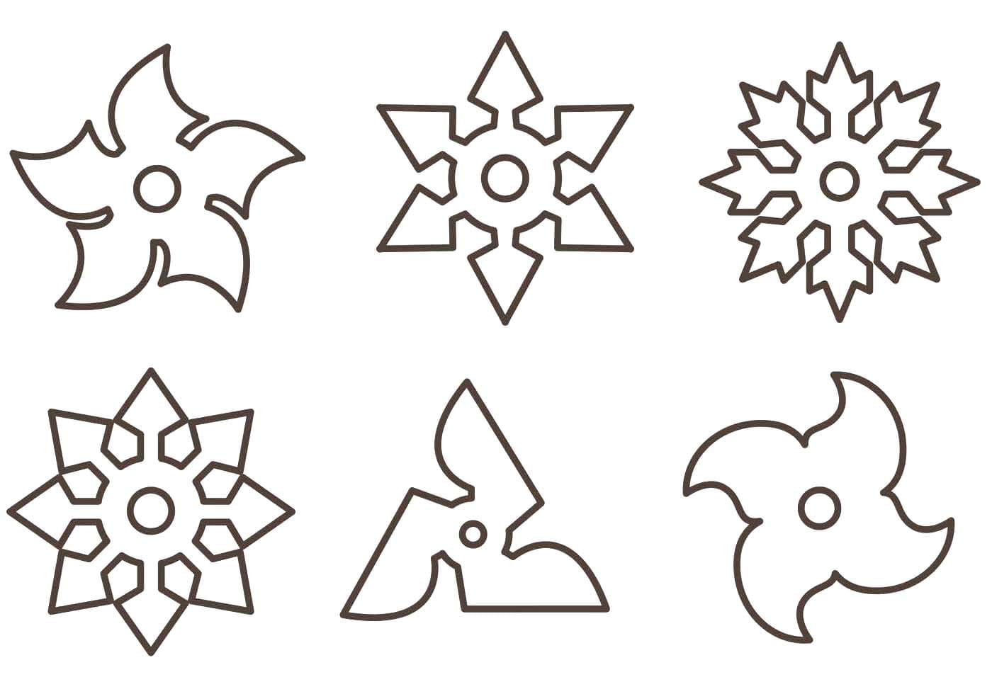 Wurfsterne ausmalbilder