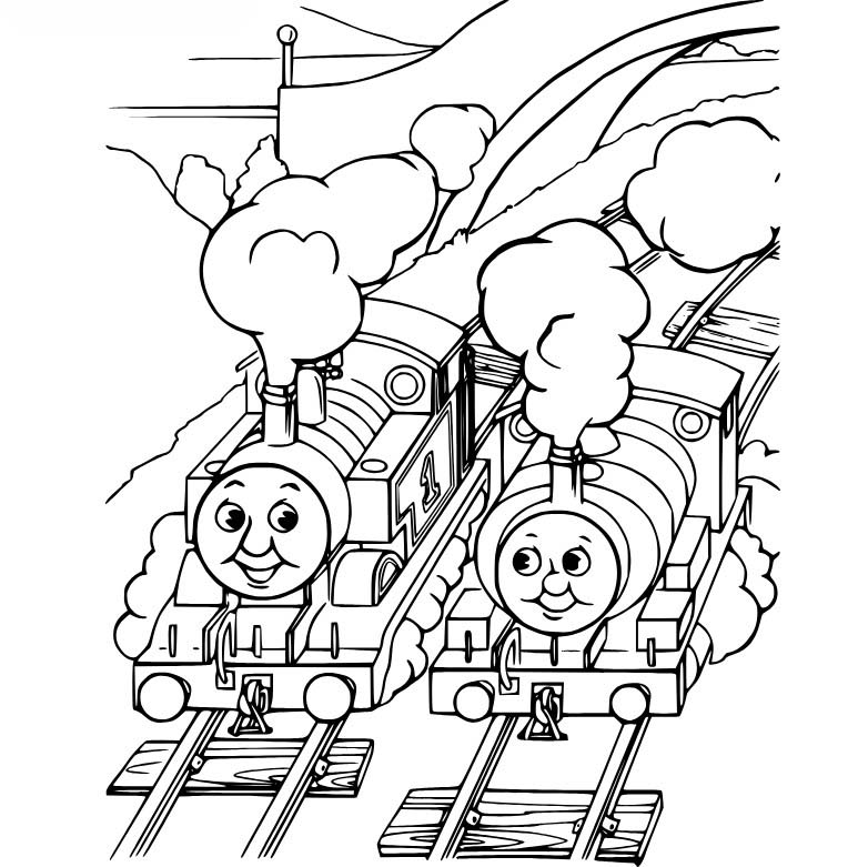 Bild Thomas die kleine Lokomotive kostenlos druckbar