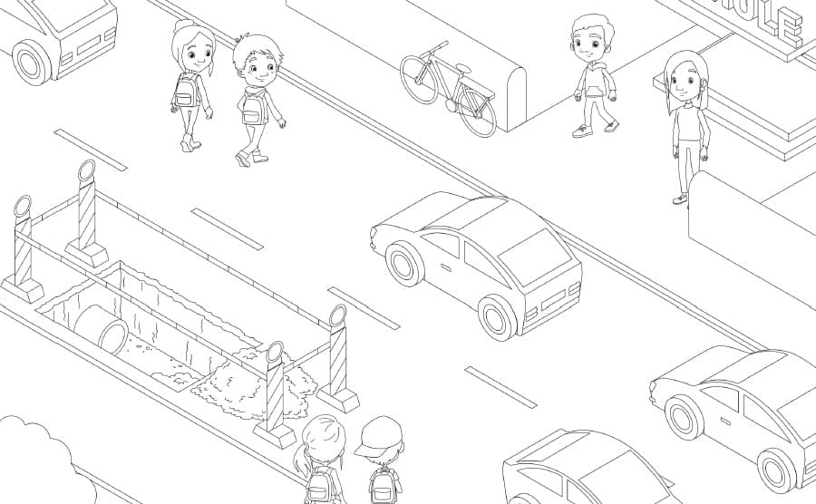 Kostenlos druckbar Verkehrserziehung