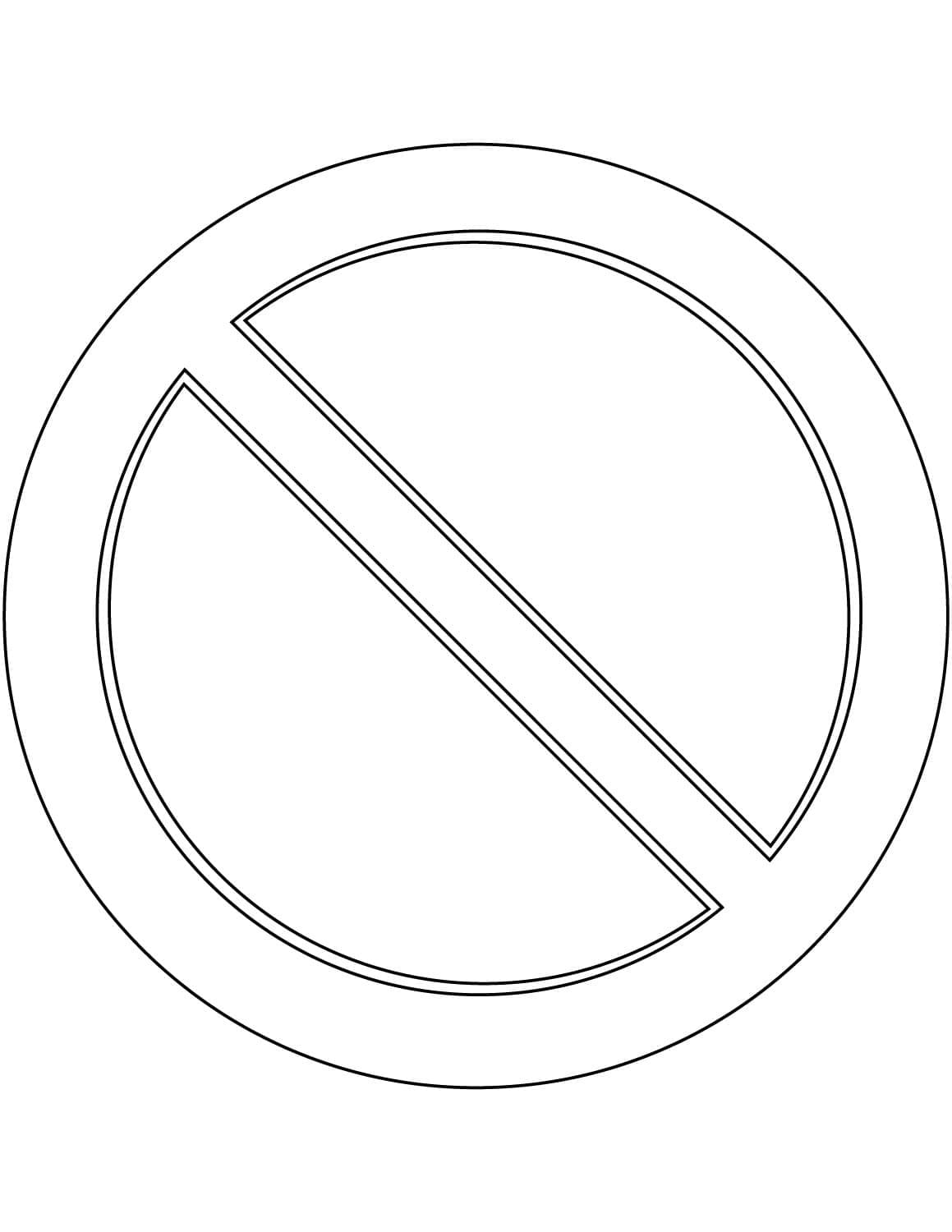 Verkehrsschilder Durchgestrichene Verbotsstraße