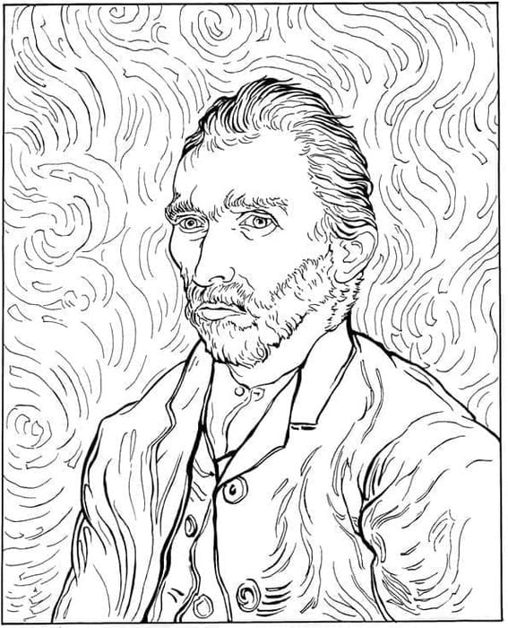 Coloriage Vincent van Gogh