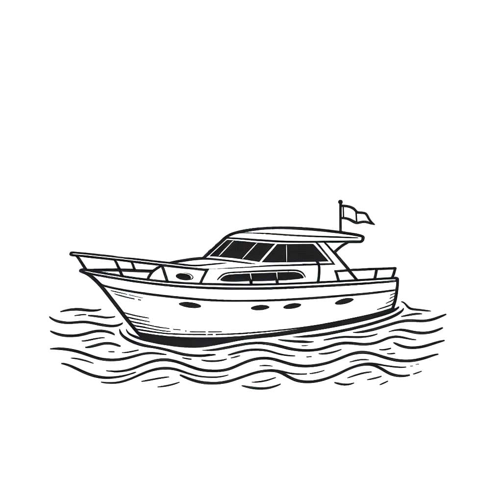 Yacht druckbare einfach