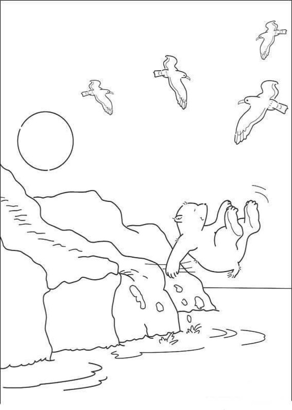 Zeichnen Der kleine Eisbär bei Kindern