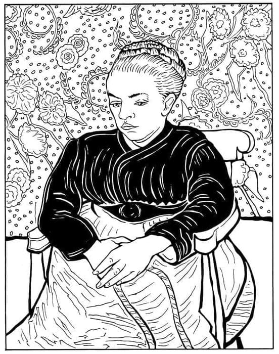 Zeichnen druckbar Vincent van Gogh