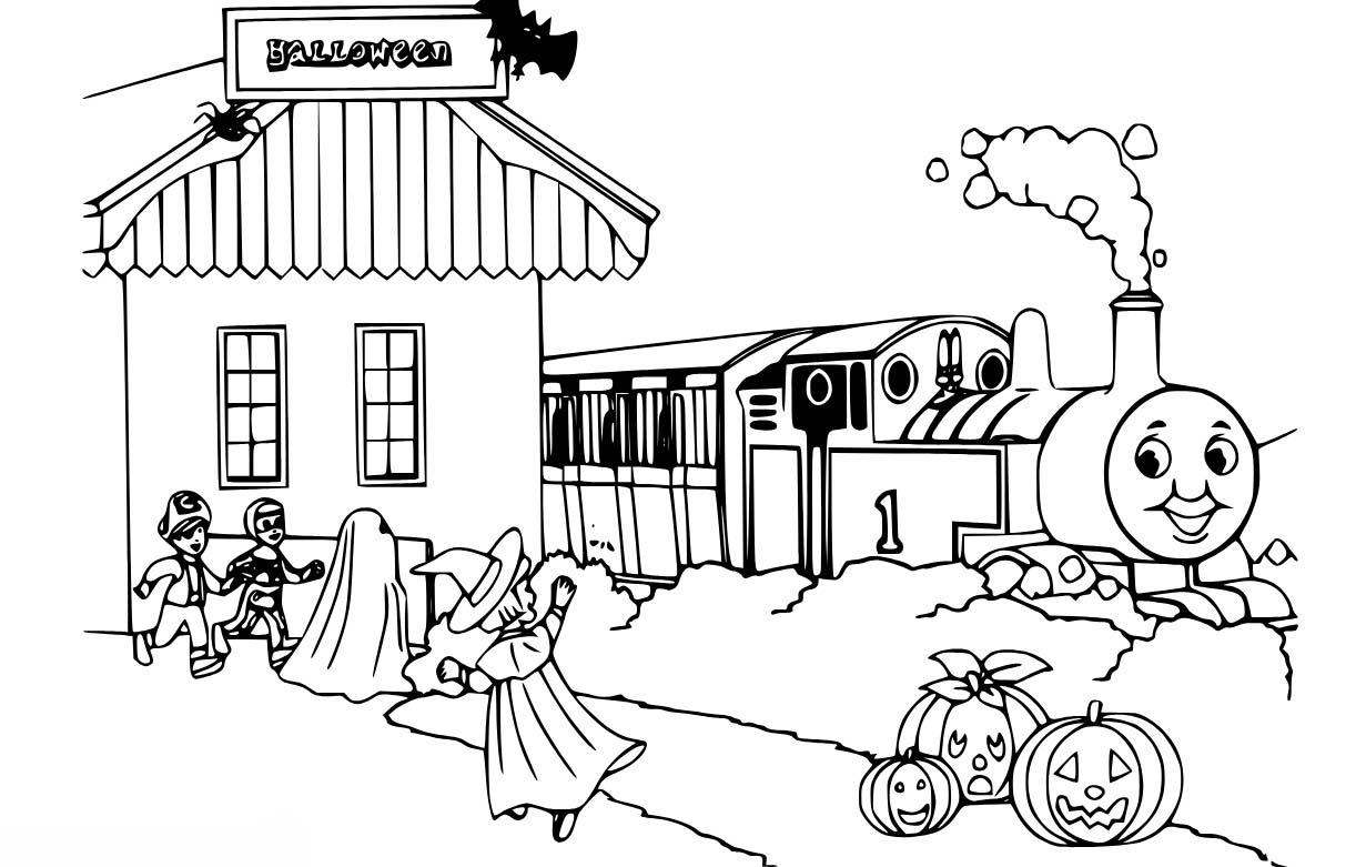 Zeichnen Karikatur Thomas die kleine Lokomotive